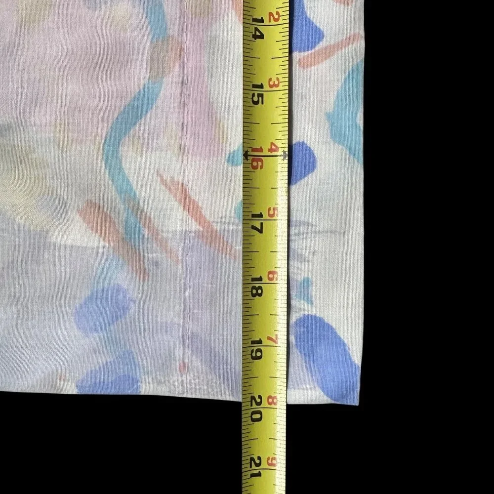 Vintage Pillowcases 80s Cannon USA Standard Abstract Pastel Splash Retro Bedding